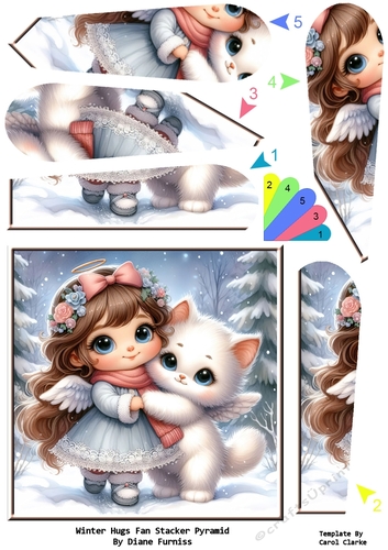 Winter Hugs Fan Stacker Pyramid