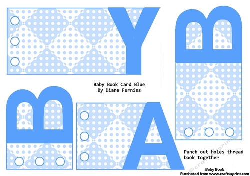 Baby Book Card Blue