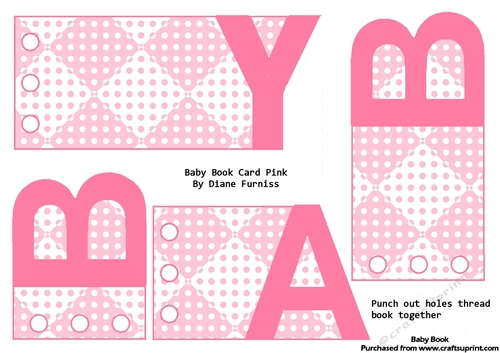 Baby Book Card Pink