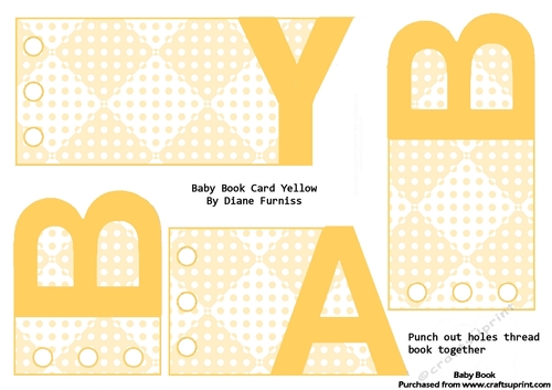 Baby Book Card Yellow