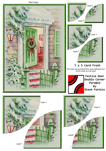 Festive Door Double Corner Stacker Pyramid