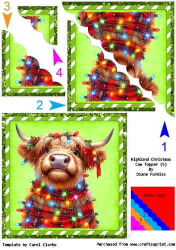 Highland Christmas Cow Topper 5