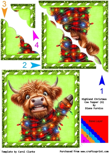 Highland Christmas Cow Topper 6