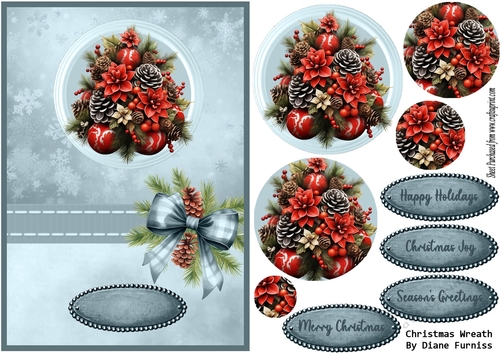 Christmas Wreath Card Front