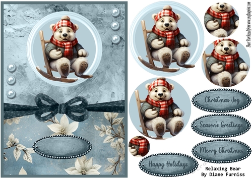 Relaxing Bear Card Front