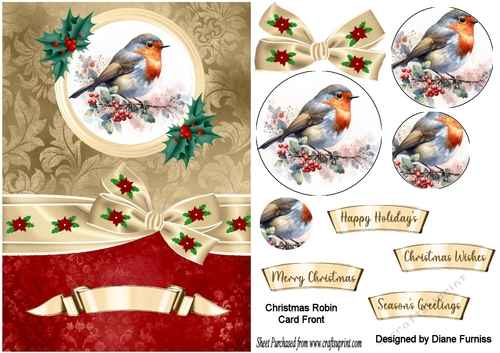 Christmas Robin Card Front