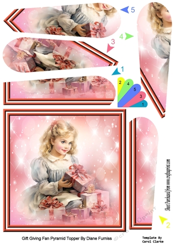 Gift Giving Fan Pyramid Topper