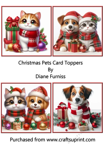 Christmas Pets Card Toppers
