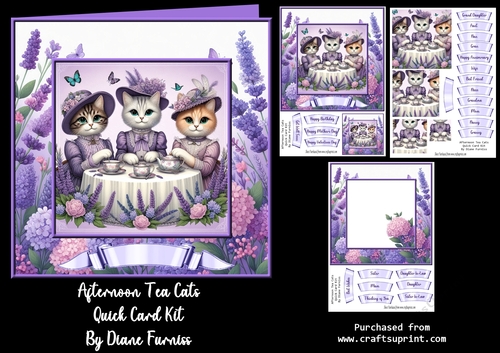 Afternoon Tea Cats Quick Card Kit