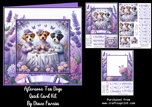 Afternoon Tea Dogs Quick Card Kit