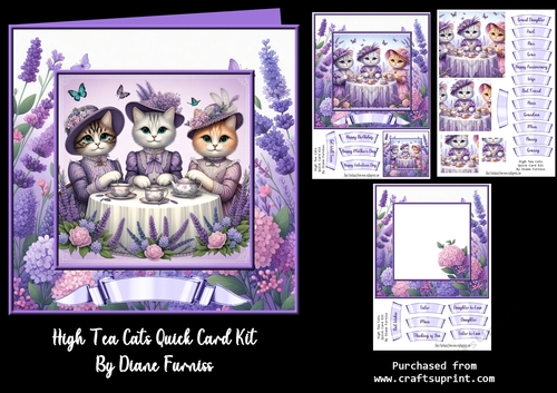 High Tea Cats Quick Card Kit