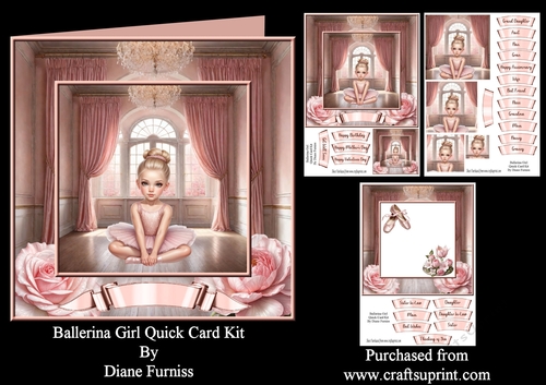 Ballerina Girl Quick Card Kit
