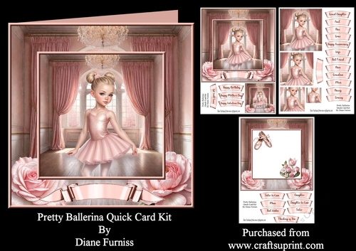 Pretty Ballerina Quick Card Kit