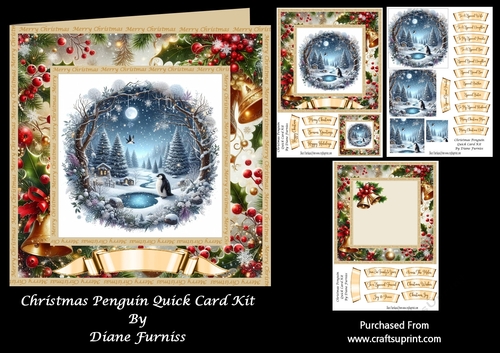 Christmas Penguin Quick Card Kit