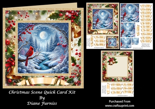 Christmas Scene Quick Card Kit