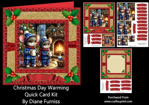 Christmas Day Warming Quick Card Kit