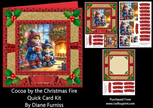 Cocoa by the Christmas Fire Quick Card Kit