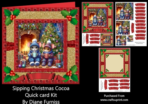 Sipping Christmas Cocoa Quick Card Kit