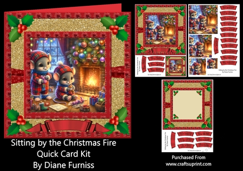 Sitting by the Christmas Fire Quick Card Kit