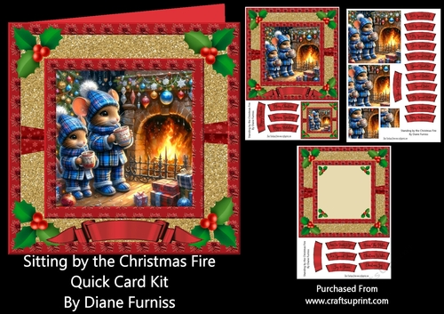 Standing by the Christmas Fire Quick Card Kit