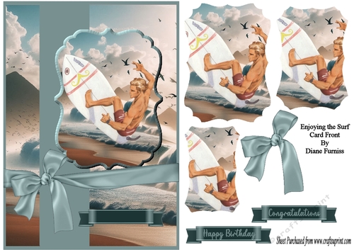 Enjoying the Surf Card Front