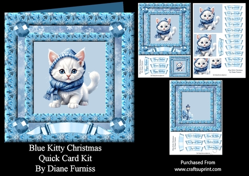 Blue Kitty Christmas