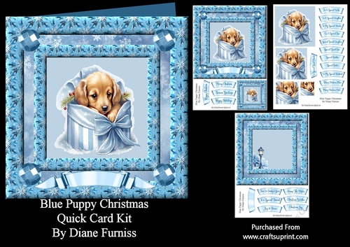 Blue Puppy Christmas