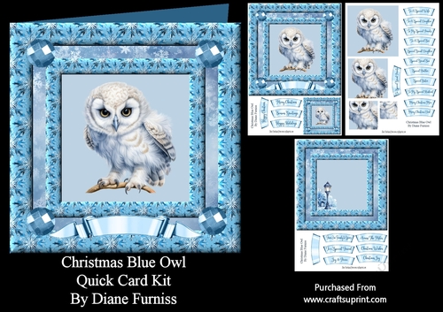 Christmas Blue Owl