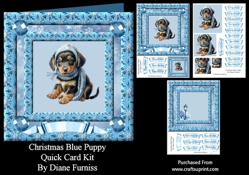 Christmas Blue Puppy, 