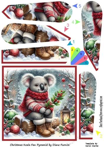 Christmas Koala Fan Pyramid