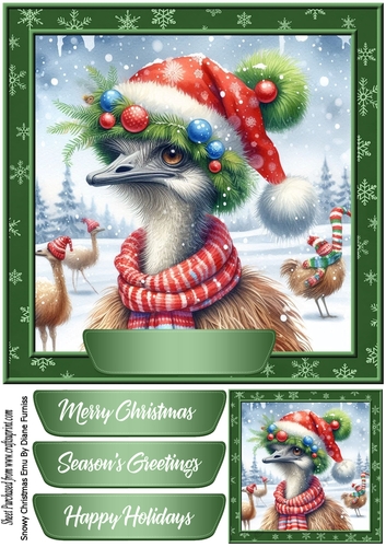 Snowy Christmas Emu
