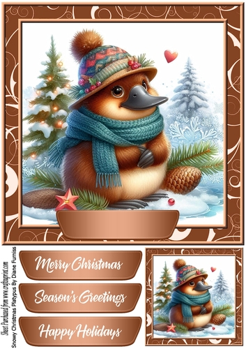 Snowy Christmas Platypus