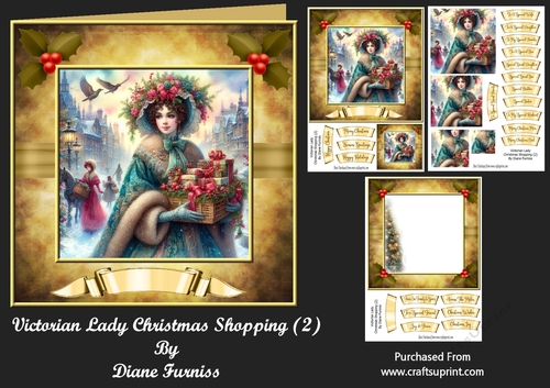 Victorian Lady Christmas Shopping (2)