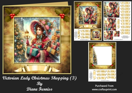 Victorian Lady Christmas Shopping (3)