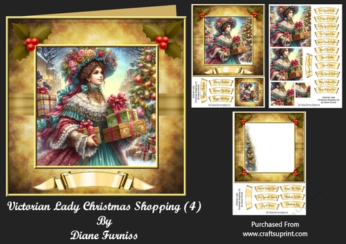 Victorian Lady Christmas Shopping (4)