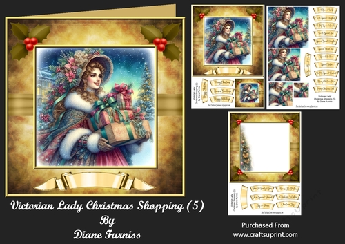 Victorian Lady Christmas Shopping (5)