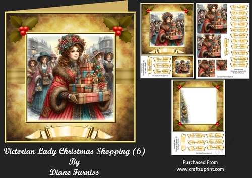 Victorian Lady Christmas Shopping (6)