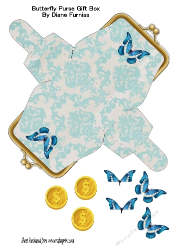 Butterfly Purse Gift Box