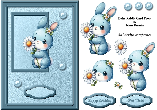Daisy Rabbit Card Front