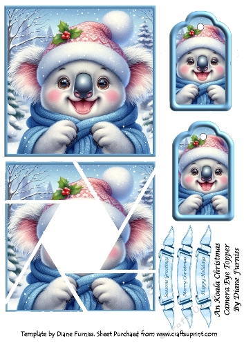 An Koala Christmas Camera Eye Topper