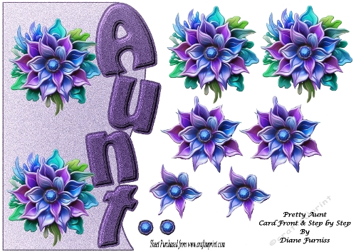 Pretty Aunt Card Front 