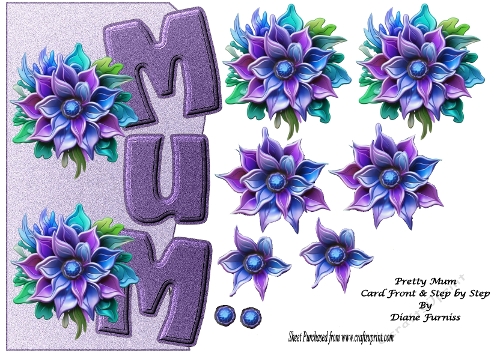 Pretty Mum Card Front 