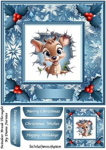 Rein Deer Break Through Card Front
