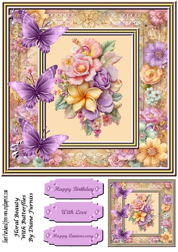 Floral Beauty (1) with Butterflies
