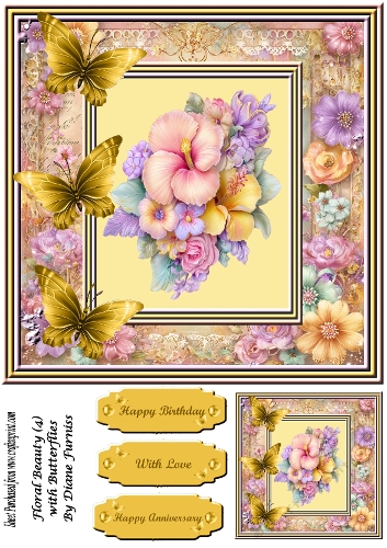 Floral Beauty (4) with Butterflies