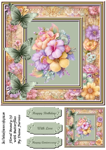 Floral Beauty (5) with Butterflies