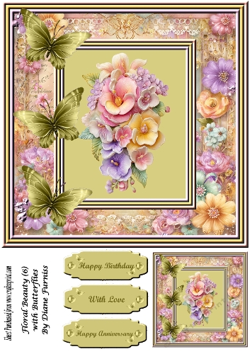 Floral Beauty (6) with Butterflies