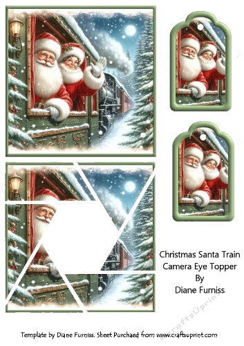 Christmas Santa Train Camera Eye Topper
