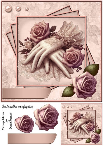 Vintage Gloves Card Front