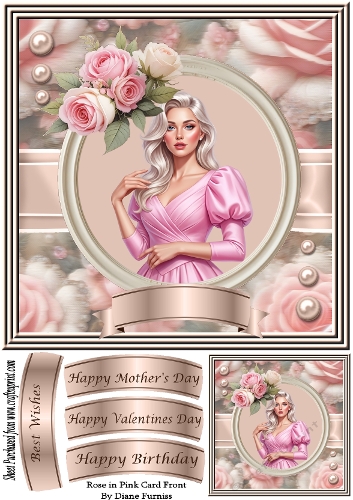 Rose In Pink Card Front